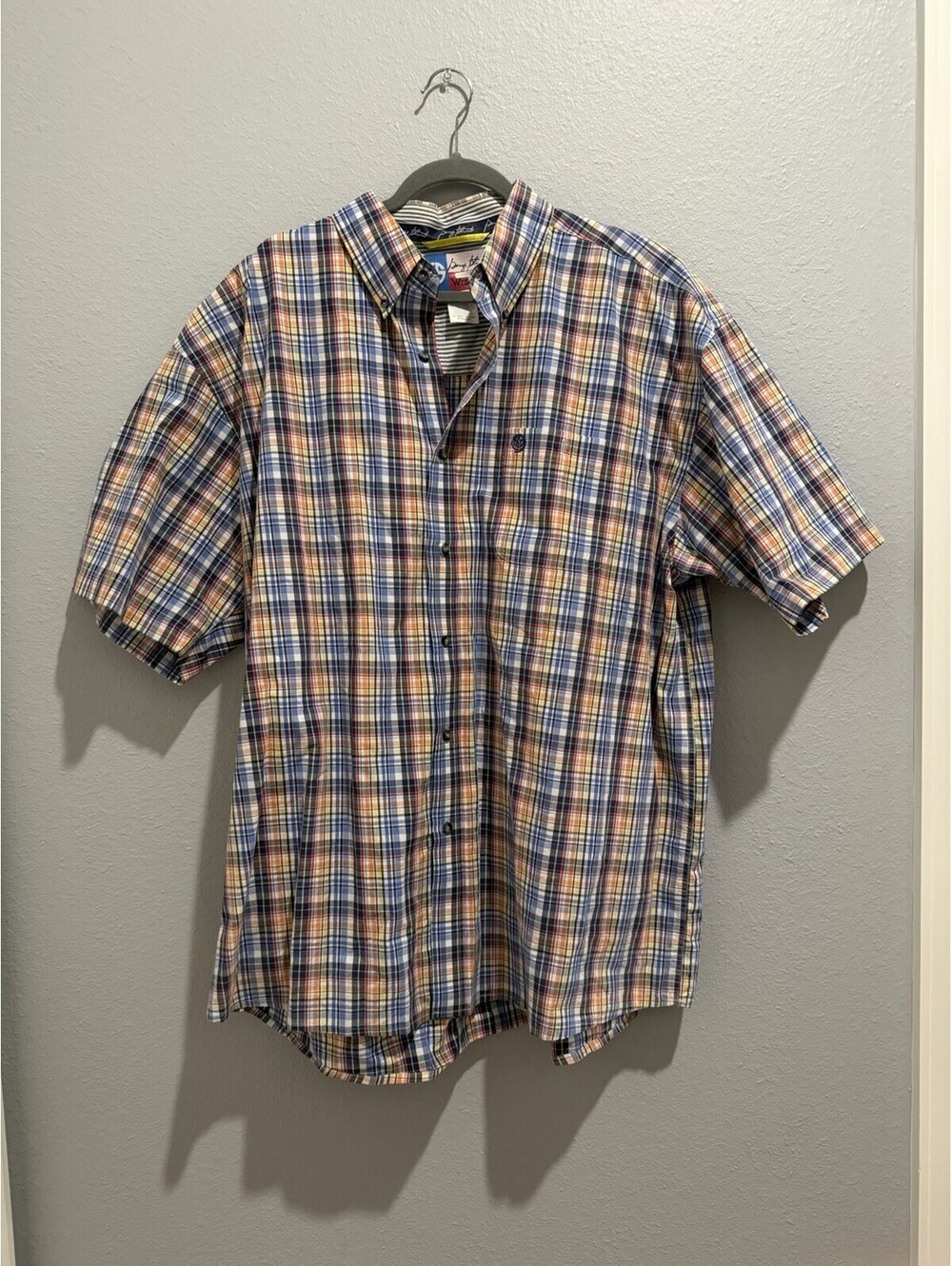 Wrangler George Strait Collection Men's Plaid Western Shirt - Size 3X Big & Tall